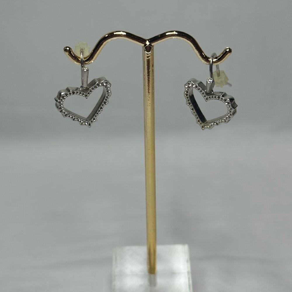 Kendra Scott Silver Heart Earrings